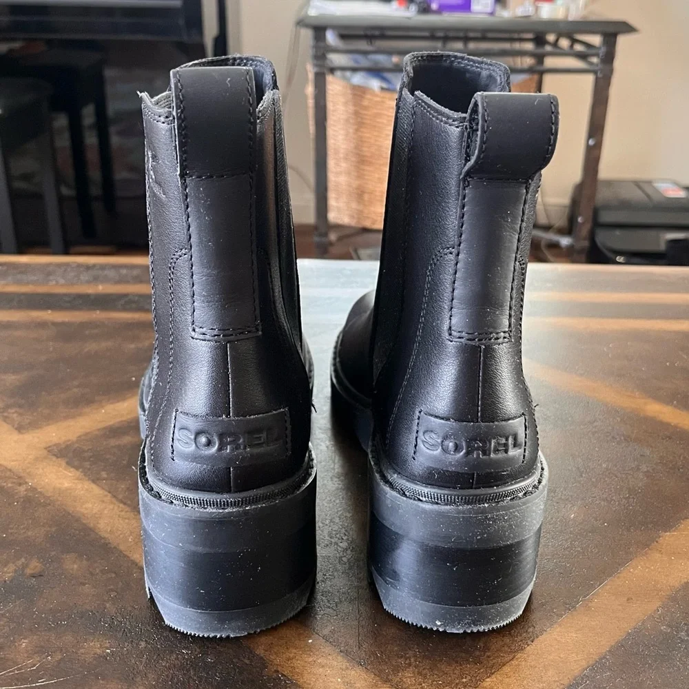 Sorel Black Chelsea Winter Rain Boots